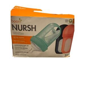 Boon Nursh Pouch Baby Bottles 100% silicone Medium 3 Months Up - 8 fl oz/3pk NWB